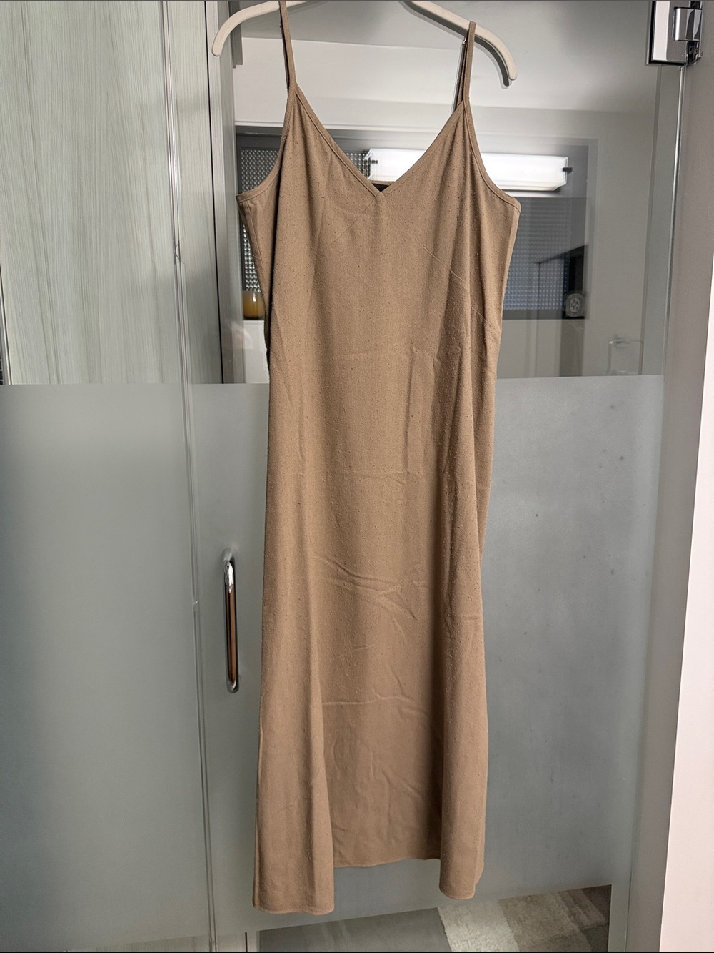 Jenni Kayne Tan Silk Slip Maxi Dress